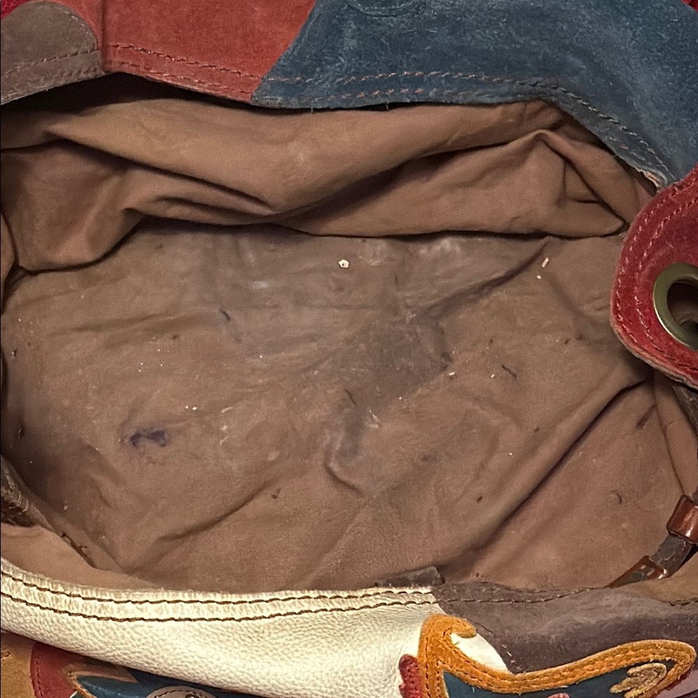 Lucky Brand Suede Colorful Floral Women's Bag - Picture 8 of 9